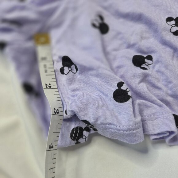 Disney Women's Size Medium Purple Minnie Mouse Pj Short Set - Picture 2 of 8